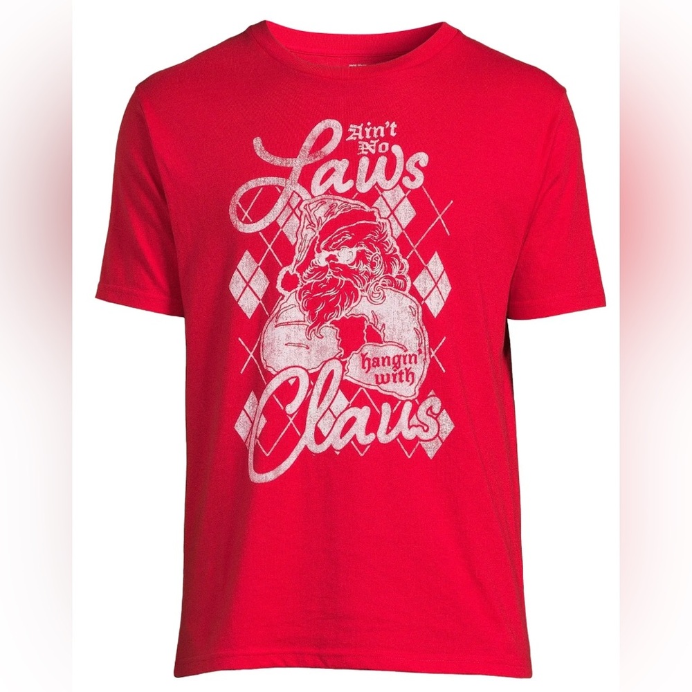 Holiday Christmas funny graphic tee XL red - unisex